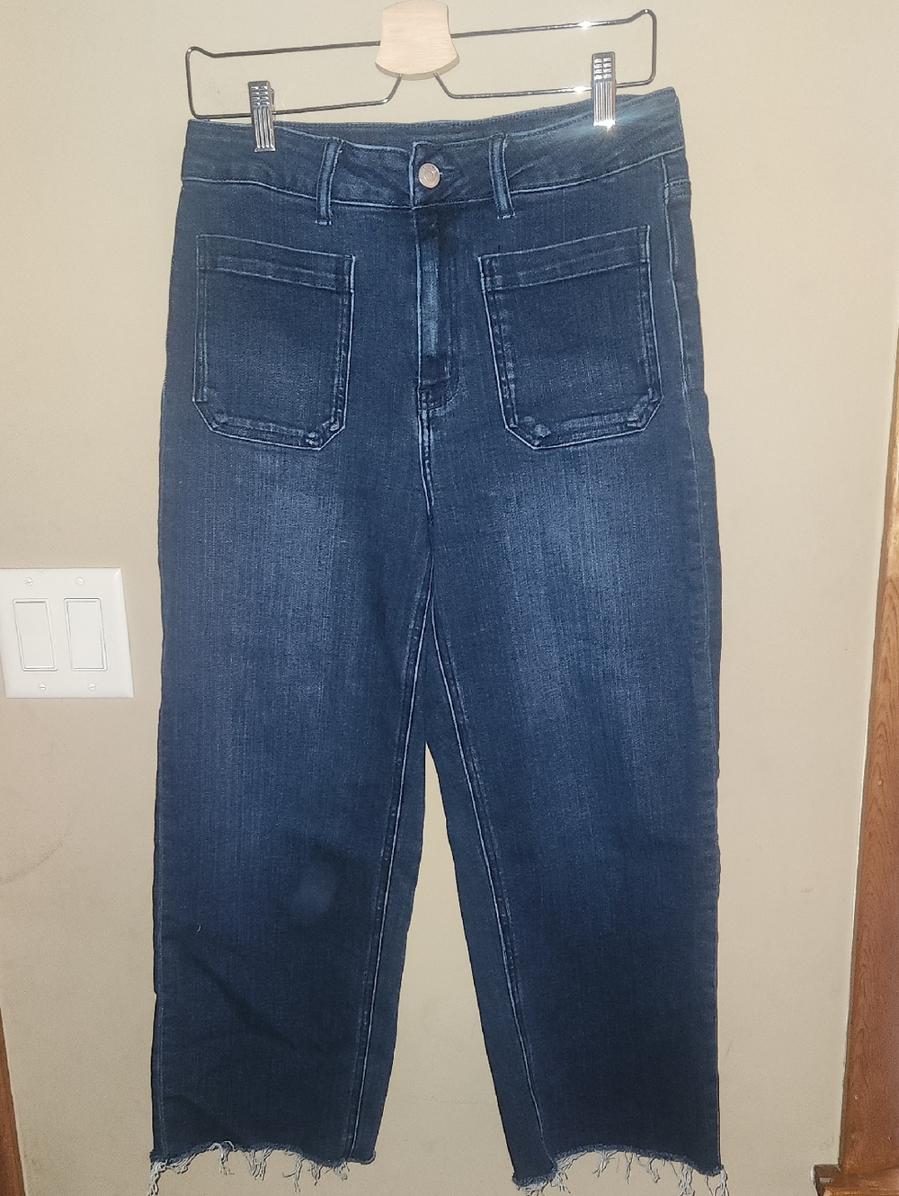 Quince Bella Stretch Patch Pocket Wide Leg Pants Size 29.